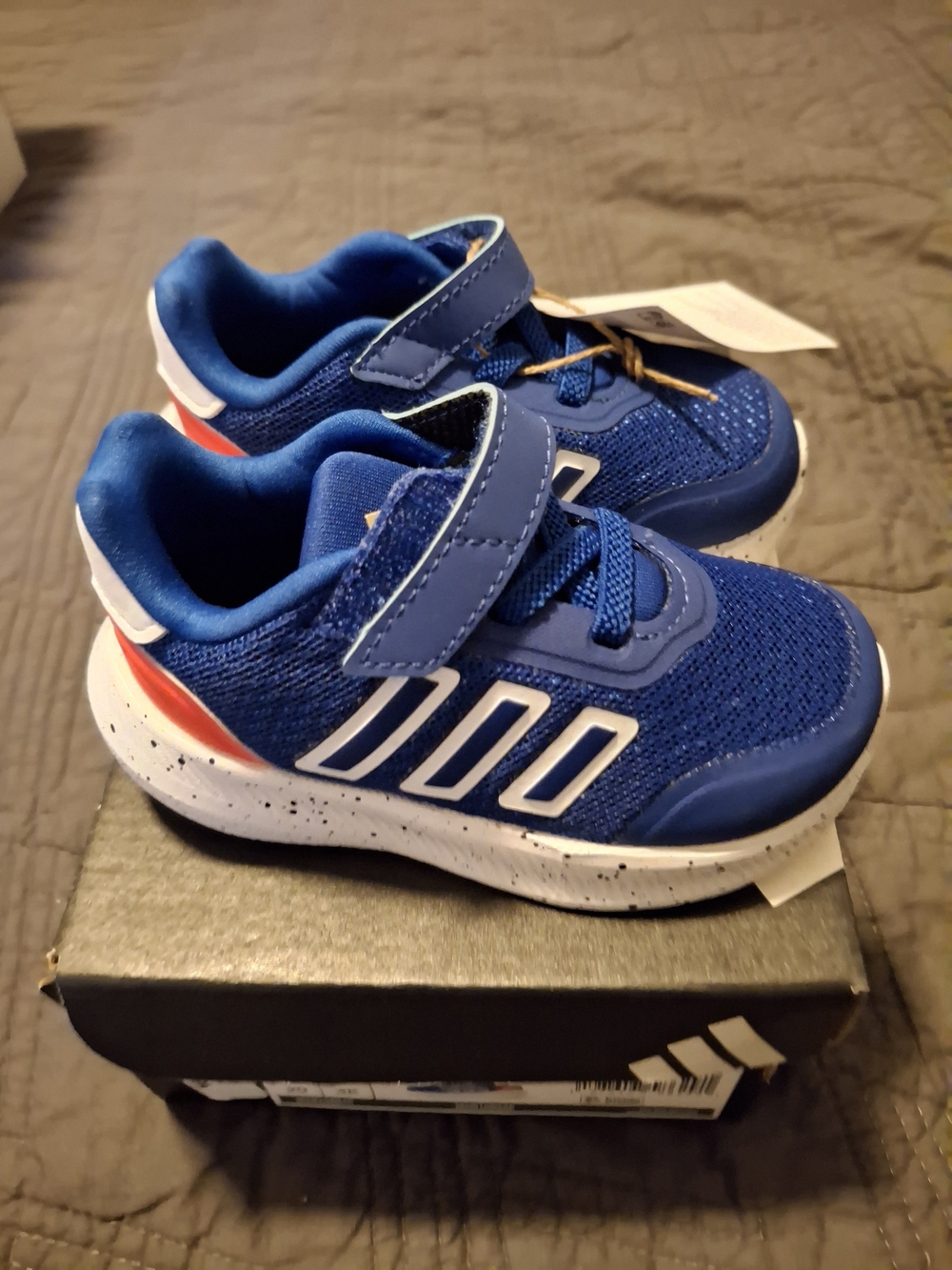 adidas Blue Kids Sneakers with White Accents